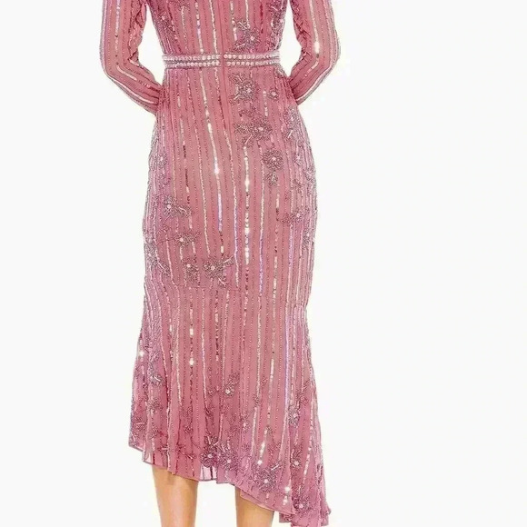 Mac Duggal Embellished Long-Sleeve Midi-Dress Plus Size 20 NWT - Picture 3 of 7